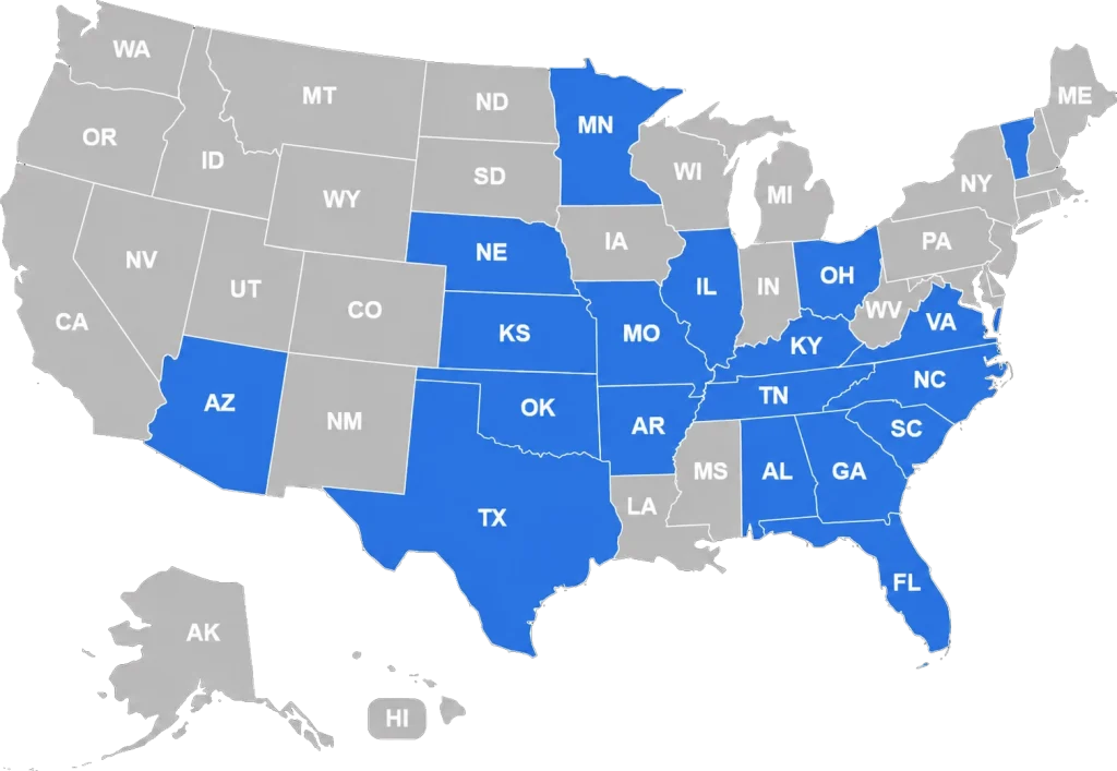 Kimberly is licensed to help individuals, families, and businesses in the following states.
